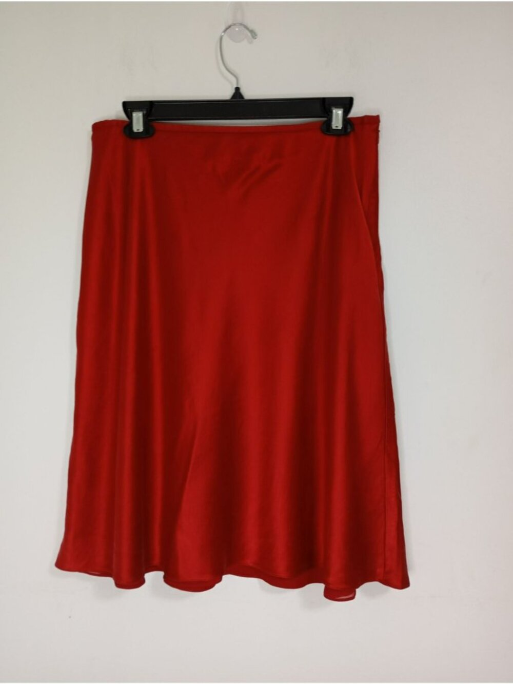 Lauren Ralph Lauren Skirt 100% Silk A-Line Size 10 Fully Lined Side Red